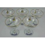 Five Matching Babycham Glasses, 11cm high, (5)