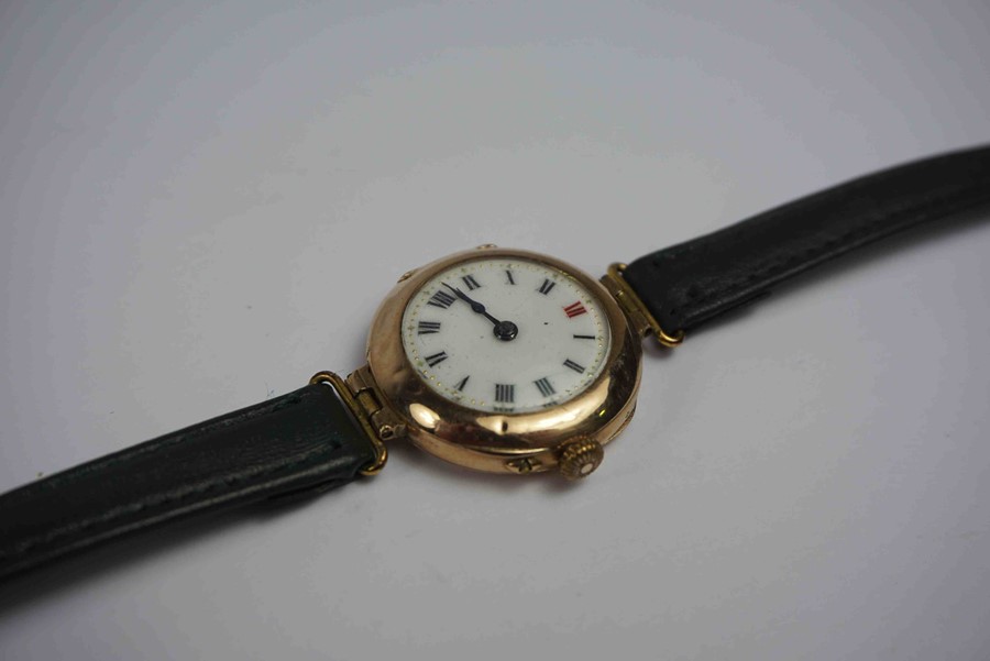 Vintage 9ct Gold Backed Ladies Wristwatch, Stamped 375, Also with a Vintage Wristwatch by C. - Image 5 of 6