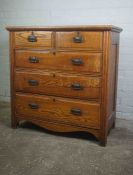 Oak Chest of Drawers, Circa early part of 20th century, Having two small Drawers above three long