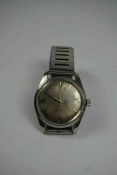 Omega Seamaster Automatic Gents Wristwatch, circa 1960s, Having a Silvered Dial with Baton