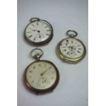 J.Deal, Victorian Silver and Copper Cased Pocket Watch, Case no 440607, Also with two Victorian