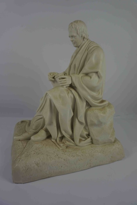 Sir John Steell RSA (1804-1891) Parian Ware Figure of Sir Walter Scott, Modelled as Sir Walter Scott - Image 2 of 5