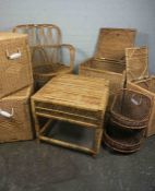 Quantity of Wicker Furniture, To include Laundry Baskets etc, (7)