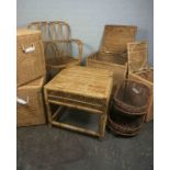 Quantity of Wicker Furniture, To include Laundry Baskets etc, (7)