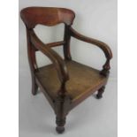 Victorian Stained Wood Childs Chair, 51cm high