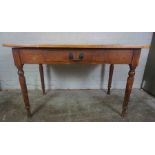 Victorian Stained Wood Side / Writing Table, Having a Single Drawer, 77cm high, 122cm wide, 7ocm