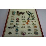 Quantity of Silver Gem Style Rings, Mostly stamped 925, Also with similar Pairs of Earrings,