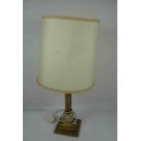 Brass Corinthian Style Table Lamp, circa early 20th century, 37cm high, Converted to Electricity,