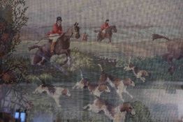 Two Wall Hanging Tapestries, Depicting Hunting Scenes, 51.5cm x 40cm, 60cm x 147cm, John Mathieson