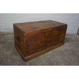 Stained Blanket Box, Having Metal Handles, 44cm high, 90cm wide, 46cm deep