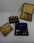 Quantity of Boxed Silver Plated Cutlery, To include Fish Knives and Forks, Pair of Fish Dividers,