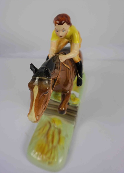 Beswick Equestrian Figure and Horse Group, Marked Beswick England to the underside, 25cm high