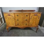 Queen Anne Style Walnut Dining Room Suite, Comprising of Sideboard, Dining Table and six Chairs,