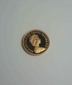 1982 Proof Sovereign Gold Coin, Queen Elizabeth II Bust to the Obverse, With Britannia to the