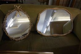 Three Gilt Framed Wall Mirrors, Also with Assorted Prints, (10)
