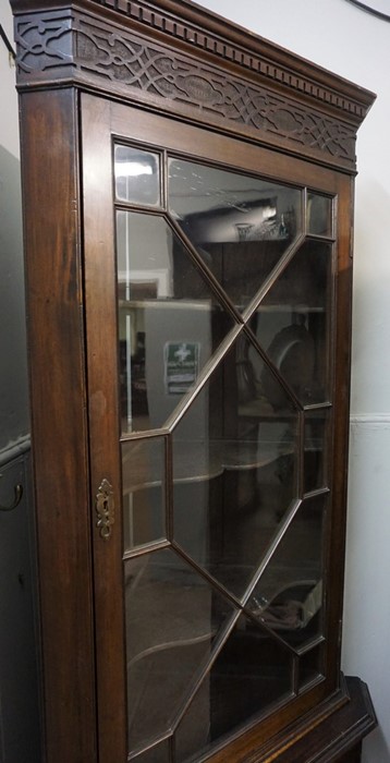 Mahogany Corner Cabinet, circa early 20th century, The two section Cabinet having two Glazed - Image 4 of 9