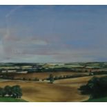Drysdale Scott (British) "Landscape" Oil on Panel, Monogrammed to lower right, 21cm x 24cm