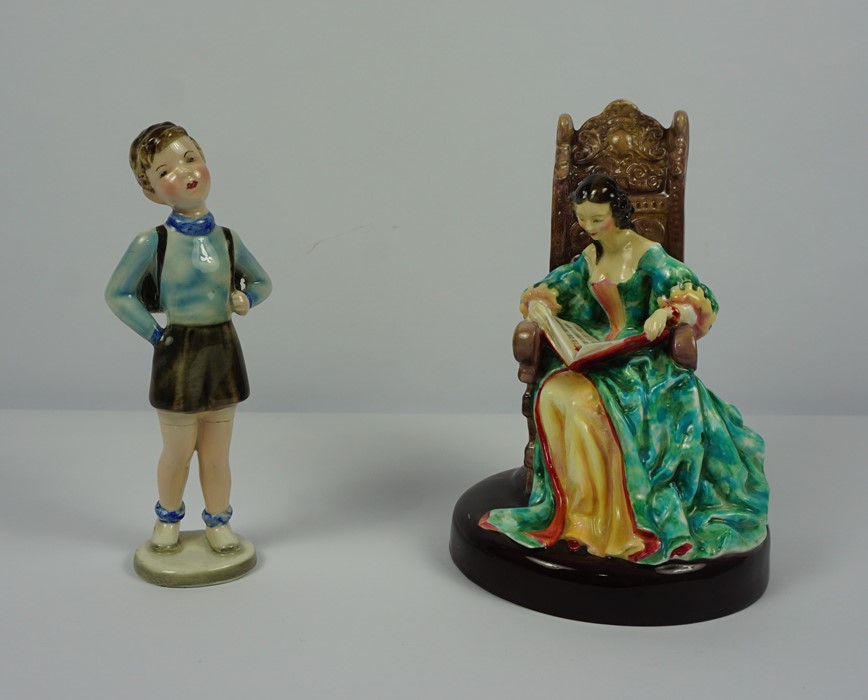 Royal Doulton Figure "The Leisure Hour" HN 2055, 21cm high, Also with a Royal Belvedere for Vienna