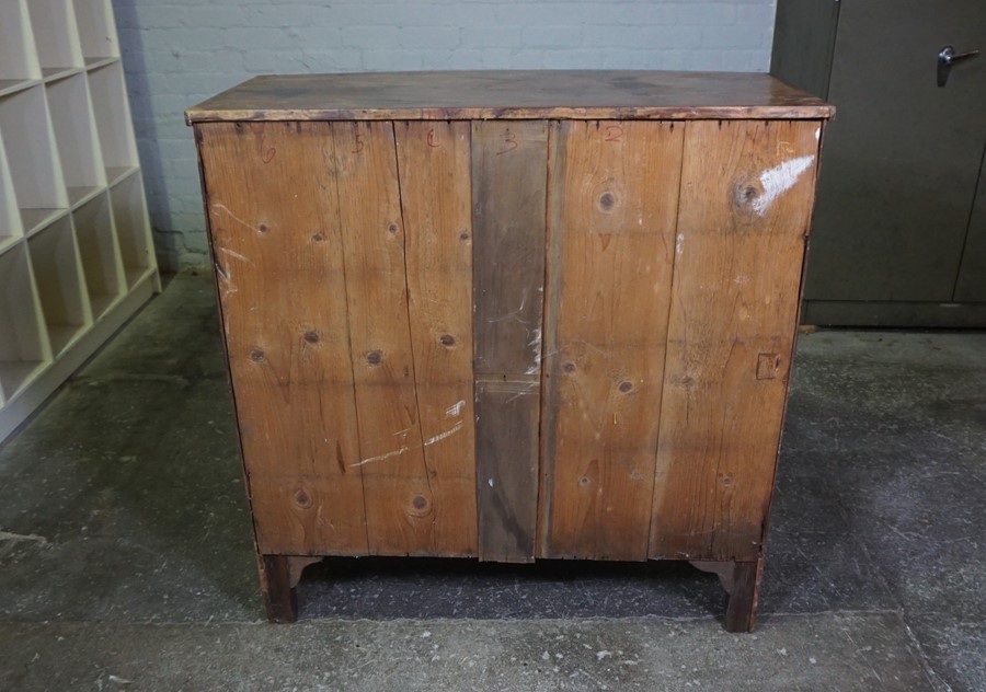 Georgian Mahogany Chest of Drawers, Having two small Drawers above three long Drawers, Raised on - Image 5 of 5