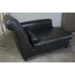 Modern Leather Chaise Longue, 92cm high, 158cm wide, 85cm deep