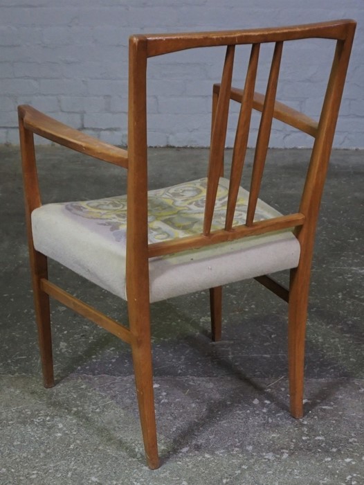 Set of Eight Retro Dining Chairs, To include a pair of Carver chairs, 86cm high, (8) - Image 2 of 5