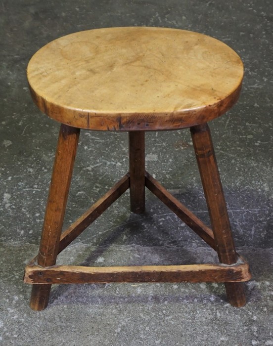 Ash and Elm Cricket Table / Stool, circa 19th century, 54cm high, 38cm wideCondition - Image 5 of 9