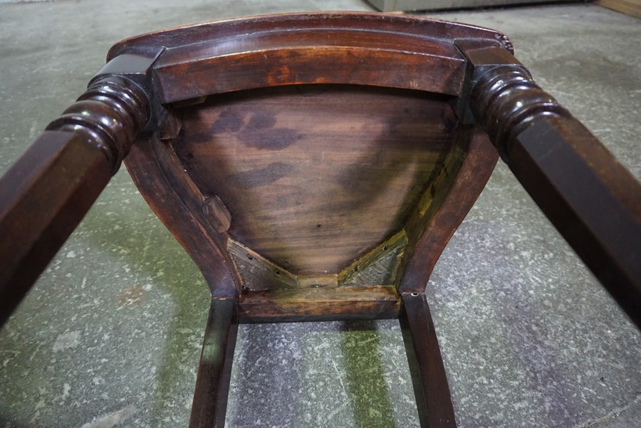 Pair of Victorian Mahogany Hall Chairs, Having a Carved Back Rest, Decorated with Scrolls and a - Image 6 of 6