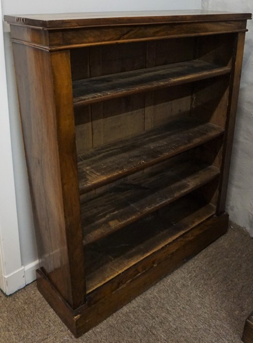 Victorian Walnut Open Bookcase, Having open Shelving, Having a label to the Back of Bookcase for - Image 6 of 16