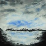 Ken Cowins (British, B.1955), Skye in Winter, acrylic on glass, signed to lower left, certificate of