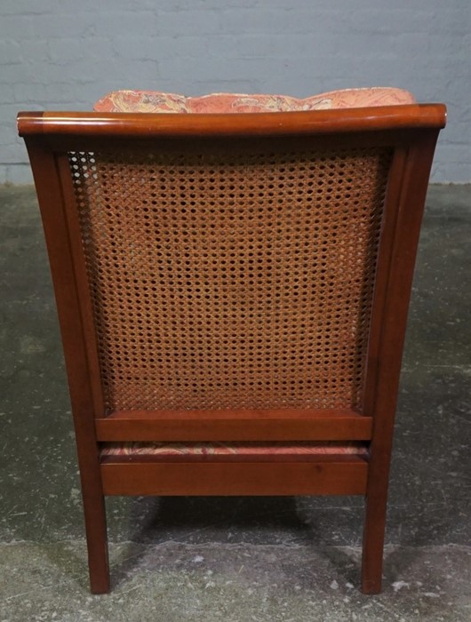 Pair of Bergere Armchairs, 87cm high, Also with a Mahogany Nest of Three Tables, (5) - Image 4 of 4