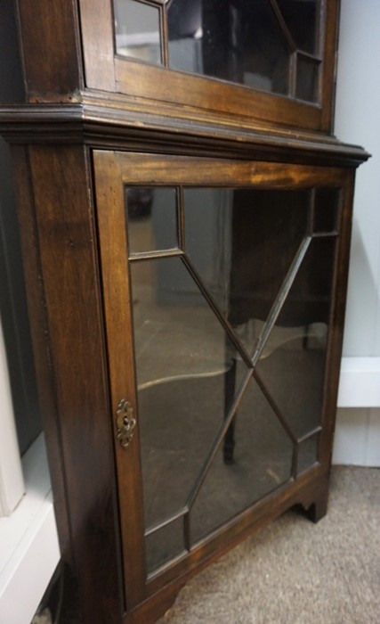 Mahogany Corner Cabinet, circa early 20th century, The two section Cabinet having two Glazed - Image 3 of 9