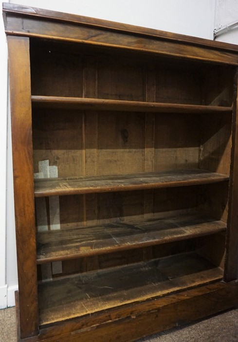 Victorian Walnut Open Bookcase, Having open Shelving, Having a label to the Back of Bookcase for - Image 7 of 16