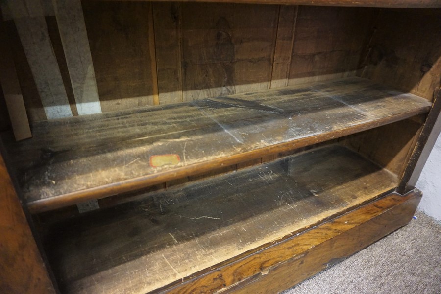 Victorian Walnut Open Bookcase, Having open Shelving, Having a label to the Back of Bookcase for - Image 8 of 16