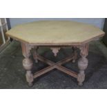 Painted Oak Octagonal Centre Table, 68cm high, 123cm wide