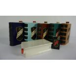 Six Vintage Govancroft Pottery Liquer Flasks, Modelled as Books, For Patersons Irish Whiskey,