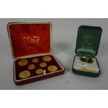 Donaldson Williams of London, Set of Eight Gilt Metal Hunting Buttons, In a Fitted Box, Also with