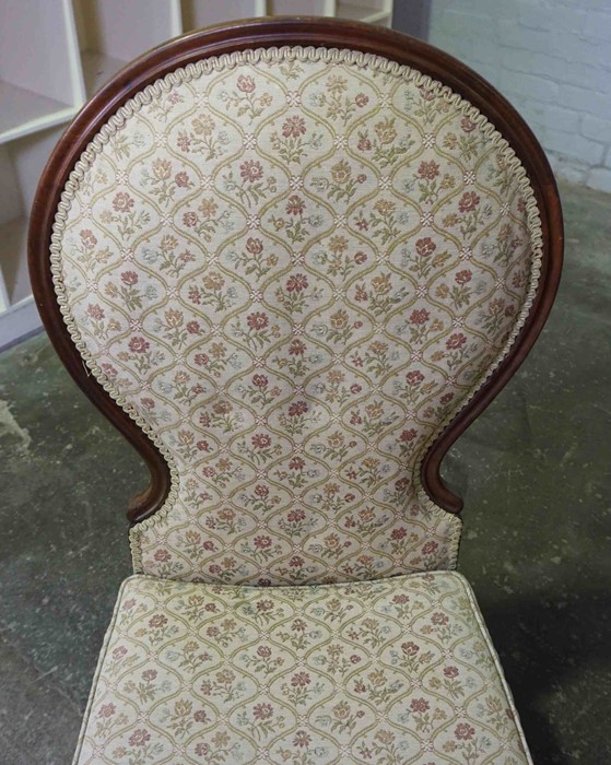 Victorian Mahogany Ladies Parlour Armchair, Having a Spoon shaped Back rest, Upholstered in later - Image 2 of 4