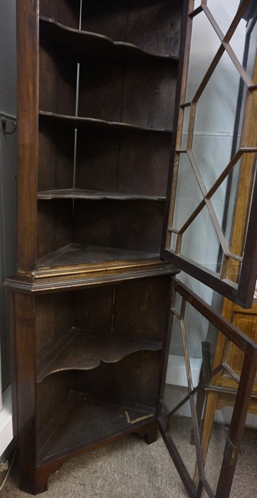 Mahogany Corner Cabinet, circa early 20th century, The two section Cabinet having two Glazed - Image 7 of 9