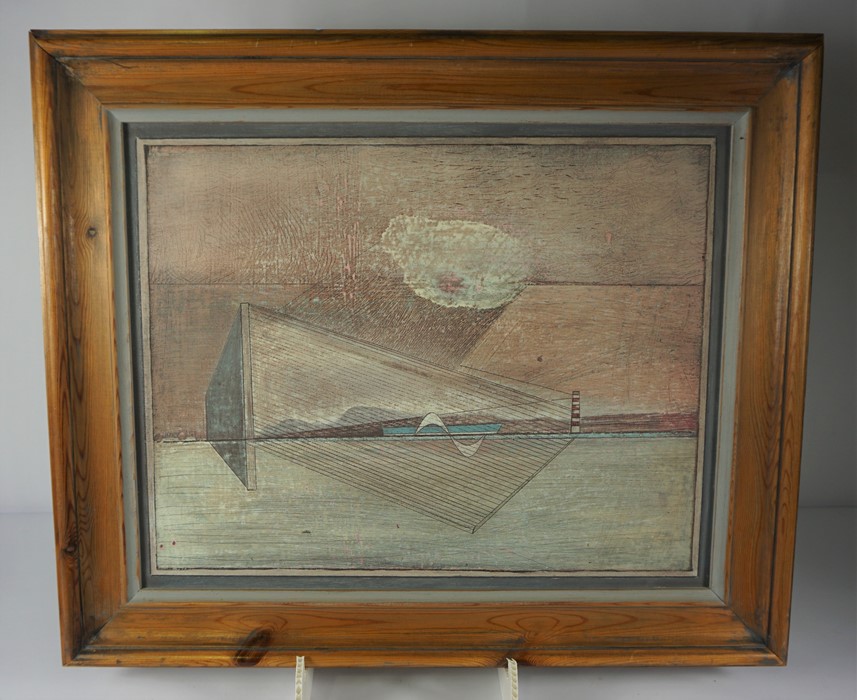 Robert T. H. Smith (Scottish B 1938) "In Ballast" Oil on Board, 39cm x 49cmCondition reportMinor - Image 2 of 2