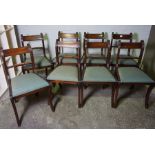 Set of Eight Victorian Style Mahogany Dining Chairs, 20th century, Having Drop in Seats, 85cm