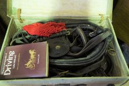 Large Quantity of  Horse Harness and Tack, To include Show Harness, Enclosed in a Vintage Canvas