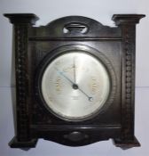E. Lennie Mc Call Optician Edinburgh, Oak Cased Wall Hanging Barometer, circa early 20th century,