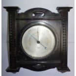 E. Lennie Mc Call Optician Edinburgh, Oak Cased Wall Hanging Barometer, circa early 20th century,