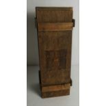 Black Bowmore 1964 Whisky Wooden Outer Box, Stamped Bottled 1994, 33cm high, 13cm wide