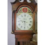 P. Corrie Langholme, Georgian Oak Cased Longcase Clock, Having a 13 inch Painted Dial, With
