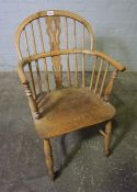 Ash and Elm Windsor Chair, circa late 18th / early 19th century, 90cm high