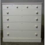 Late Georgian Painted Chest of Drawers, Having two small Drawers above three long Drawers, 112cm