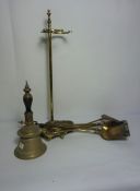 Quantity of Brass and Metal Wares, To include an Antique Brass Companion Stand, Brass Fireirons,