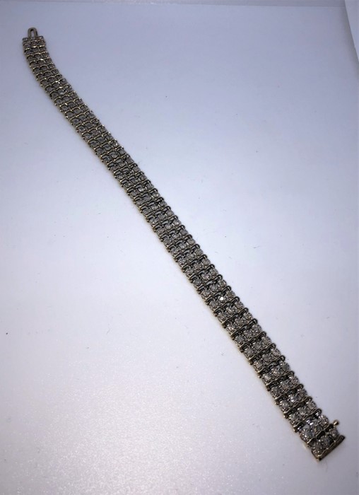 Diamond Tennis Bracelet, Set with approximately 135 Brilliant cut Diamonds, Measuring - Image 2 of 6