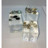 Two Pairs of 9ct Gold Earrings, Gross weight 2.8 Grams, Also with five other pairs of Earrings, To